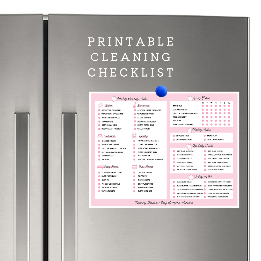 cleaning chart template