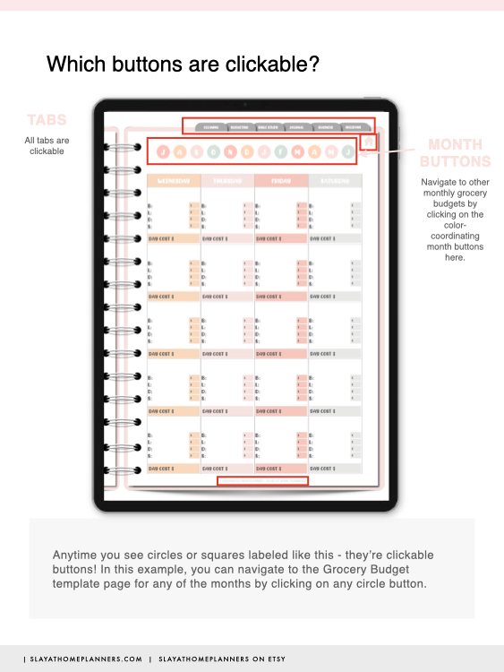 screenshot of pdf instruction guide organized mom planner