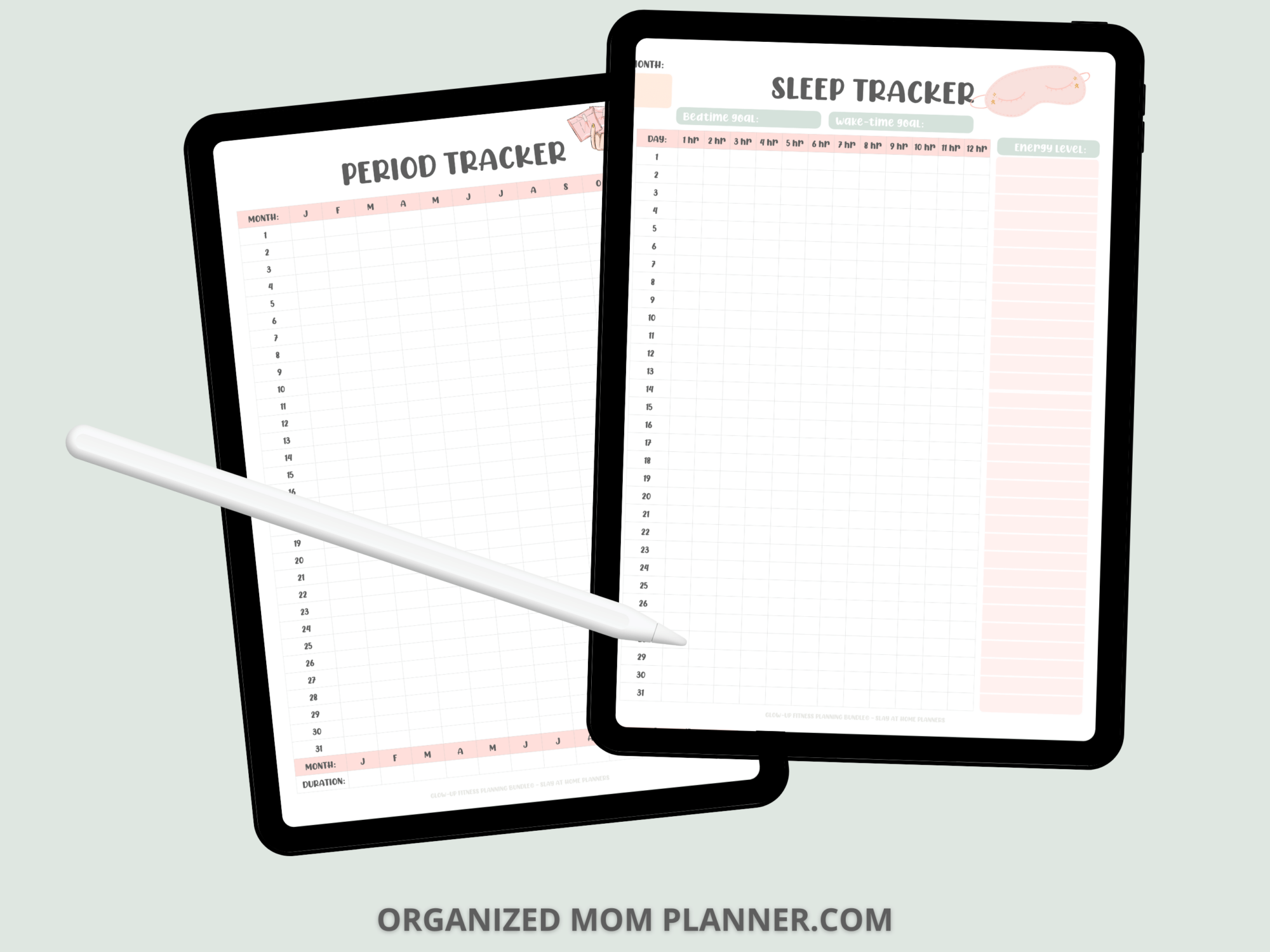 glow up fitness planner inserts