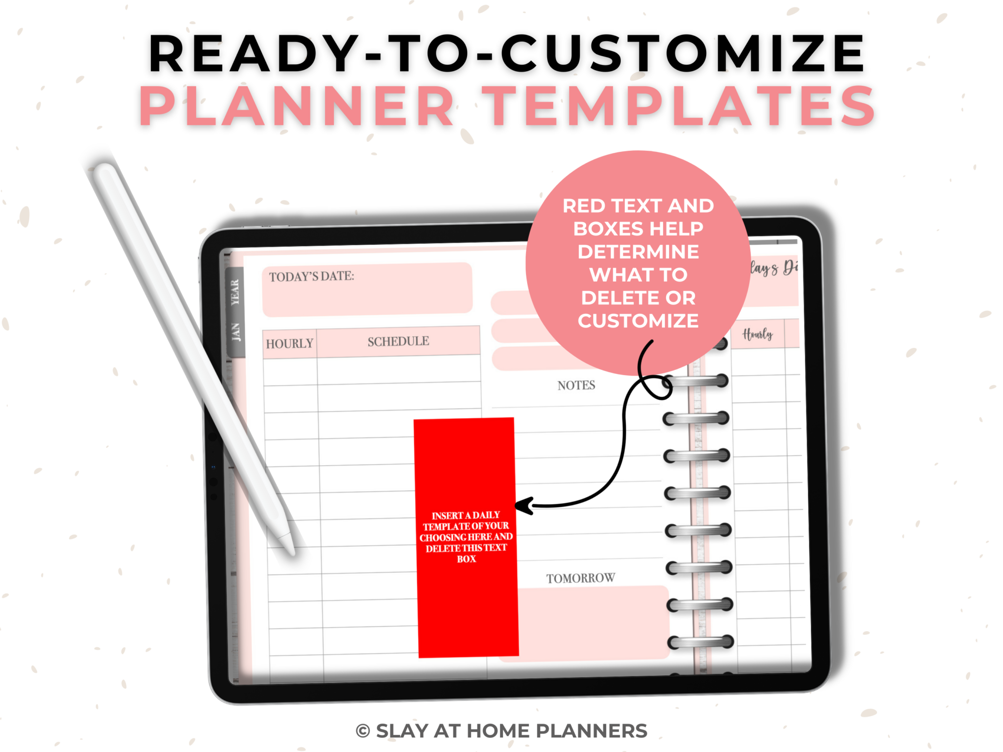 digital planner templates mockups