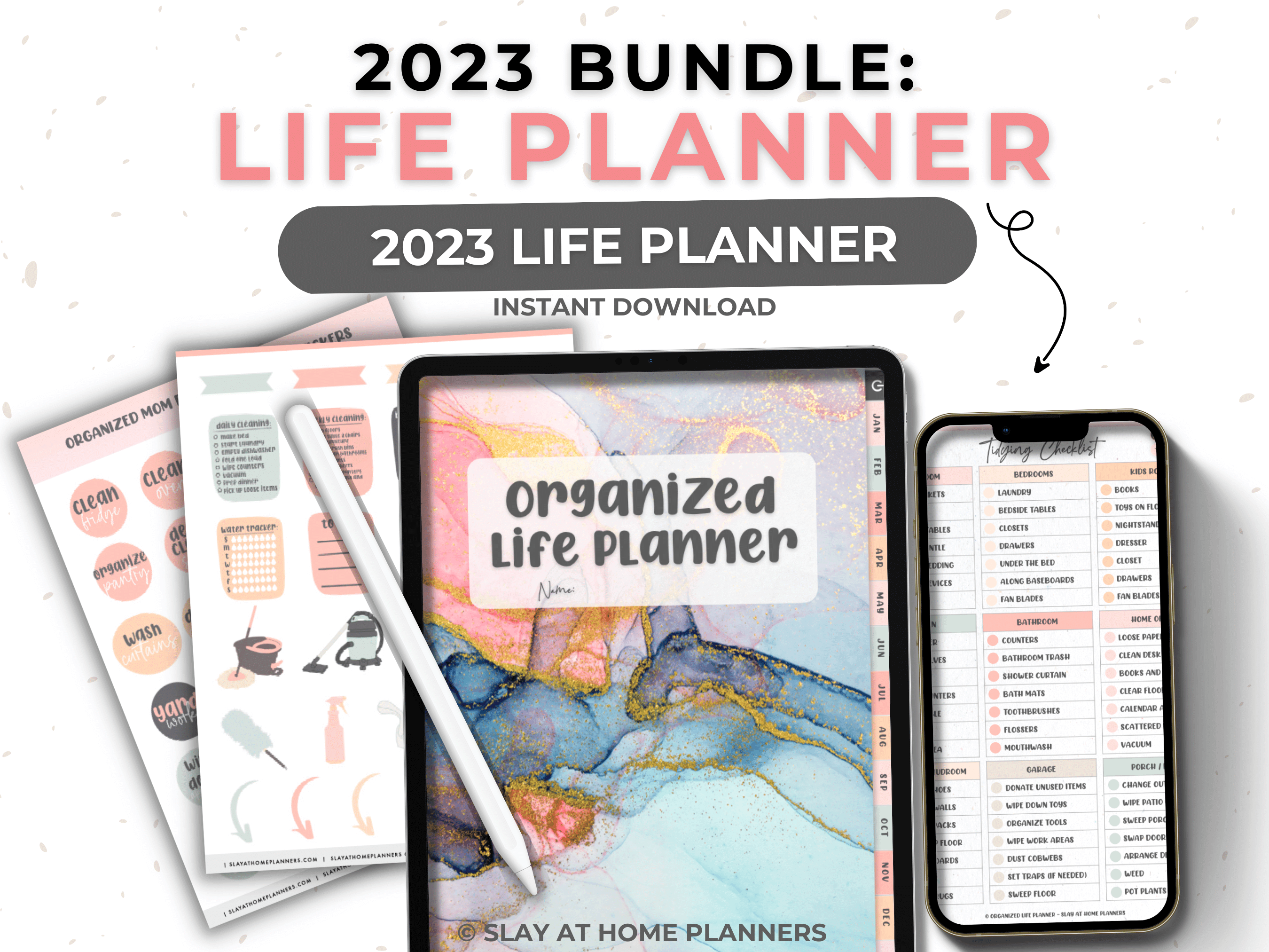 digital life planner mockup bundle