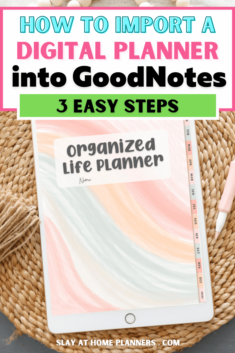 how to import a digital planner into goodnotes