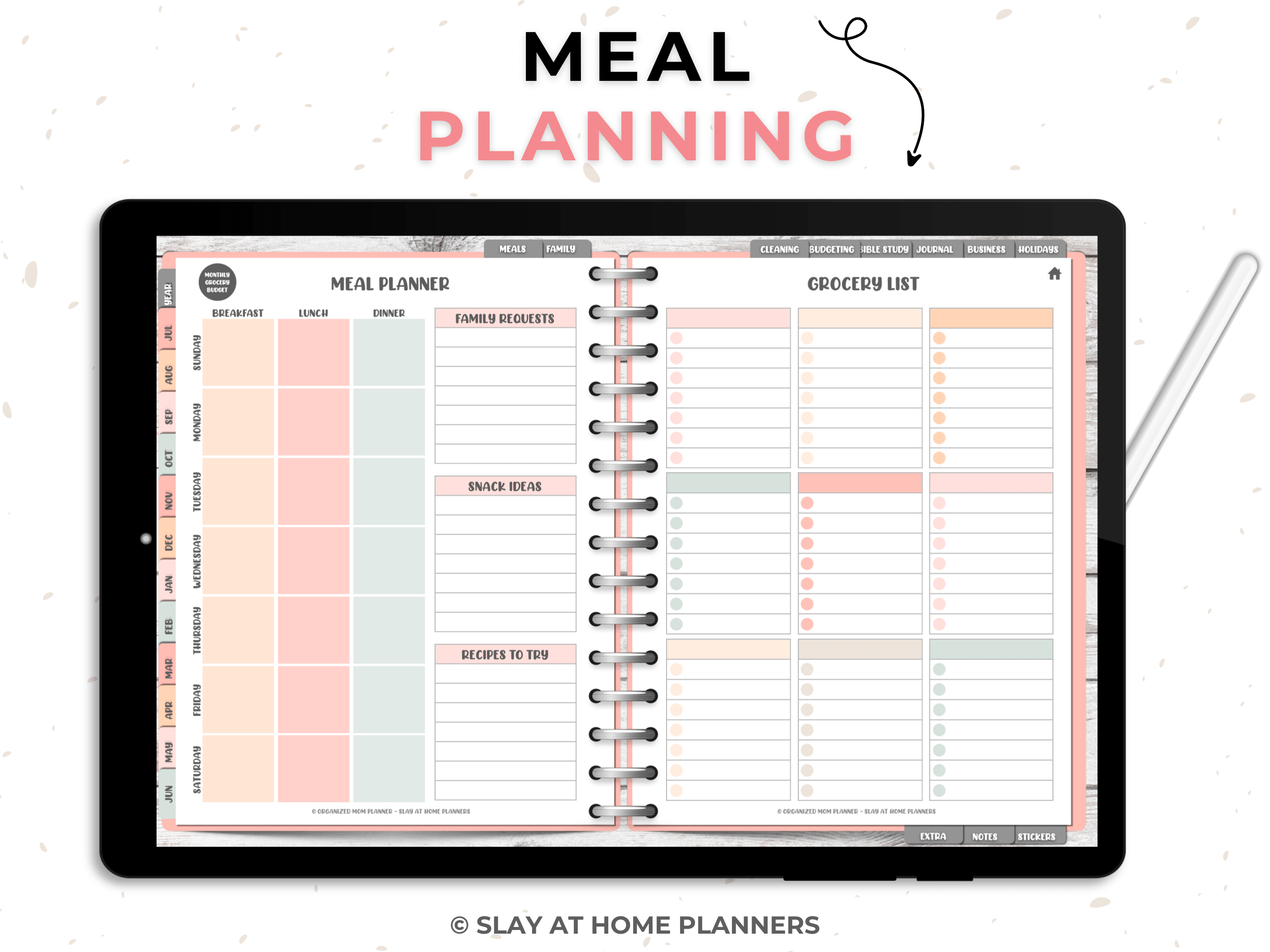 organized mom planner mockups