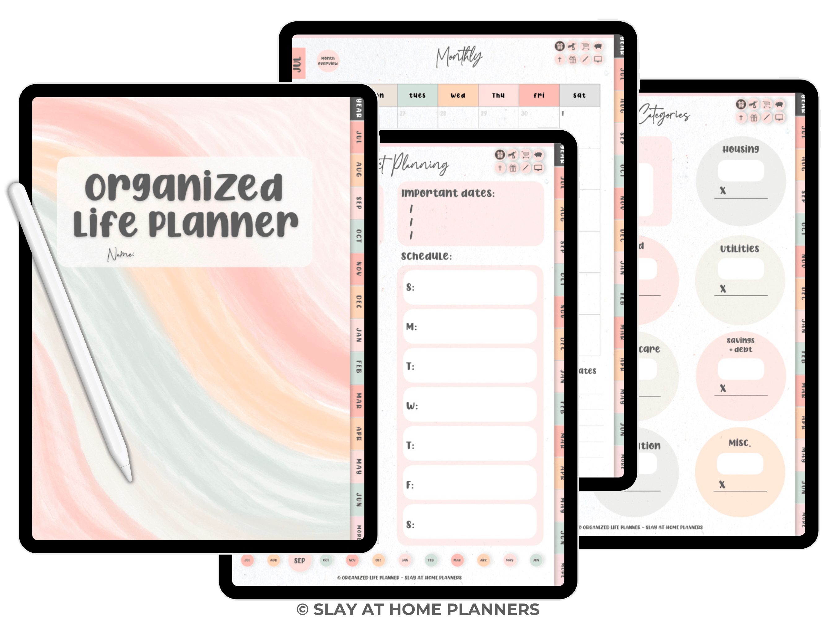 organized life planner mockup 